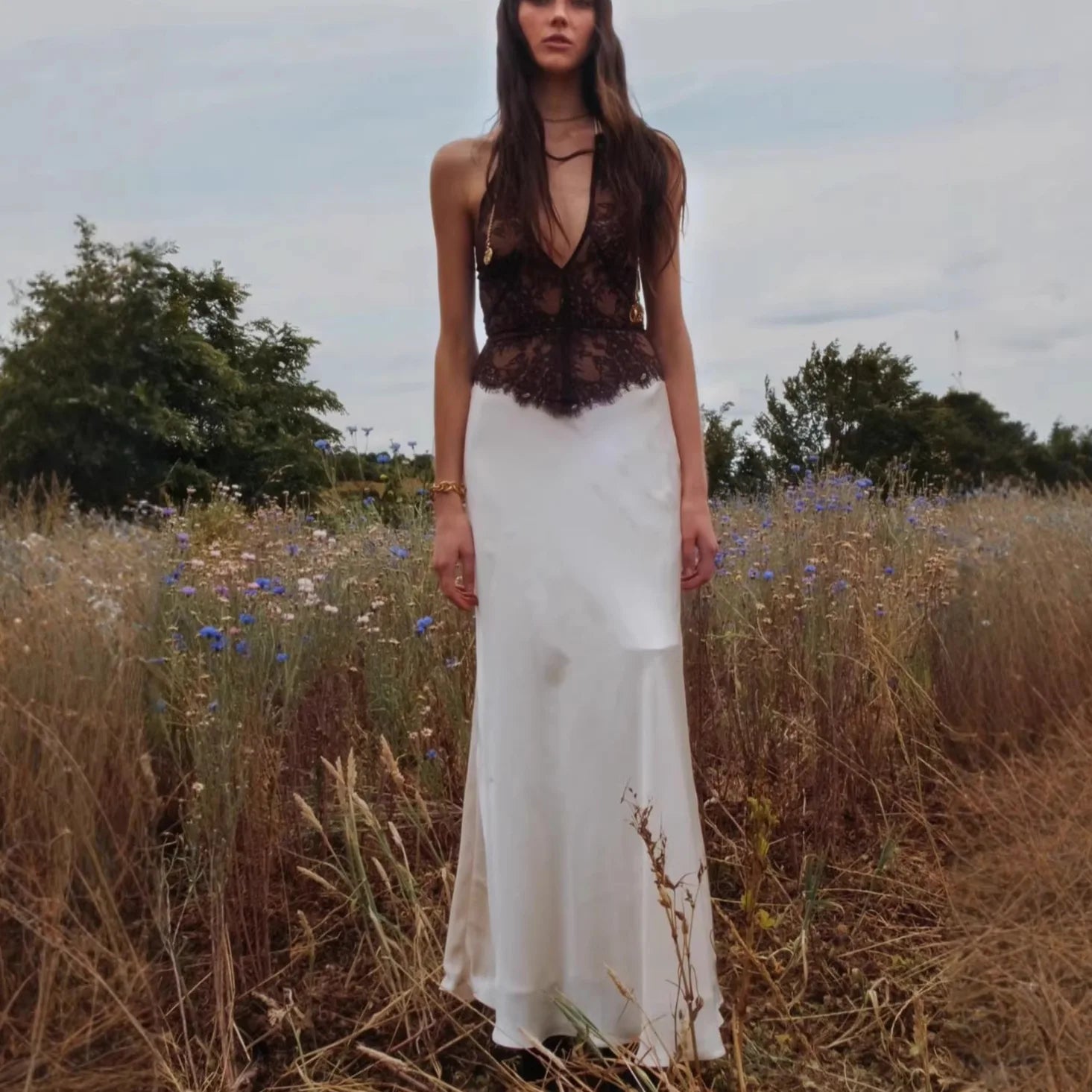 CHNMR Elegant Lace Hollow Out Halter Long Dress Women Sexy Patchwork Backless Female Maxi Dresses Summer Lady Evening Party Gown