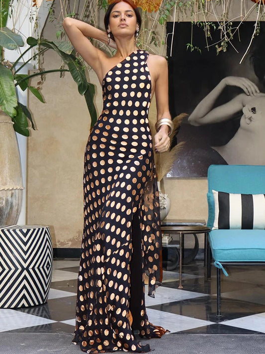 1 Polka Dot Halter Dress – Vacation-Ready Elegance
