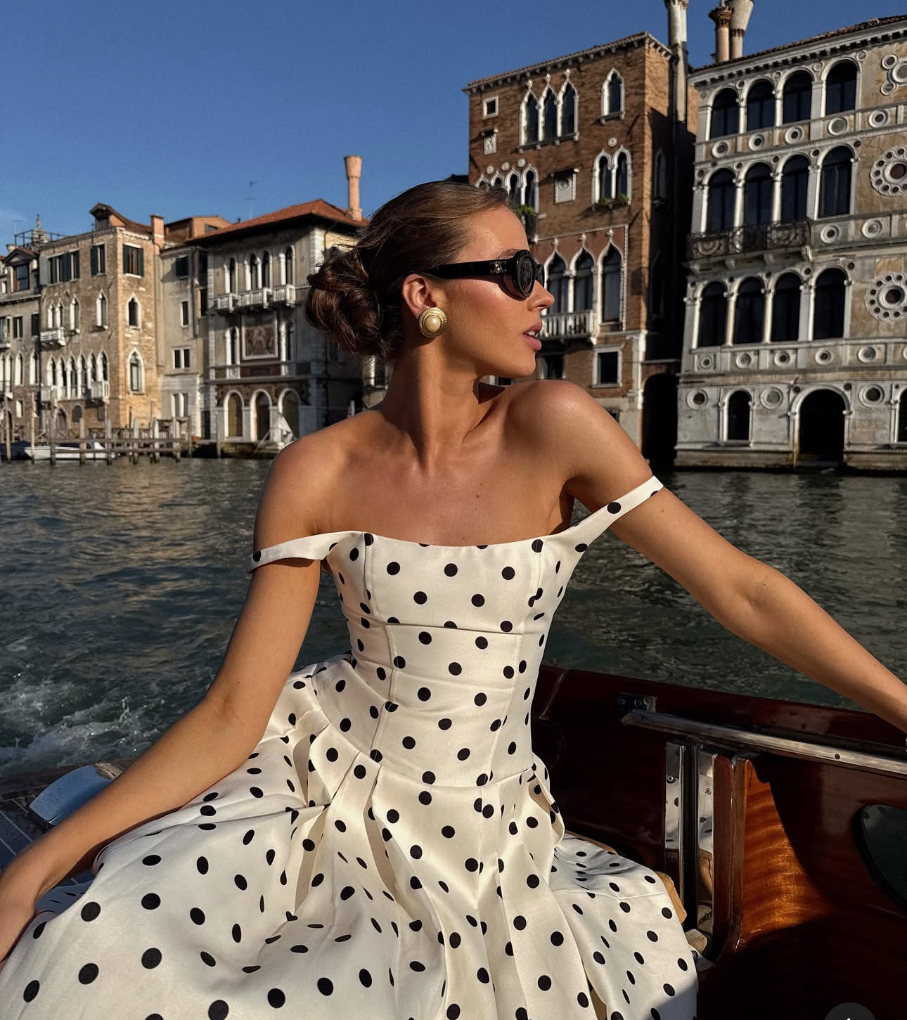 1 long Polka Dots Midi & Long Vacation dress