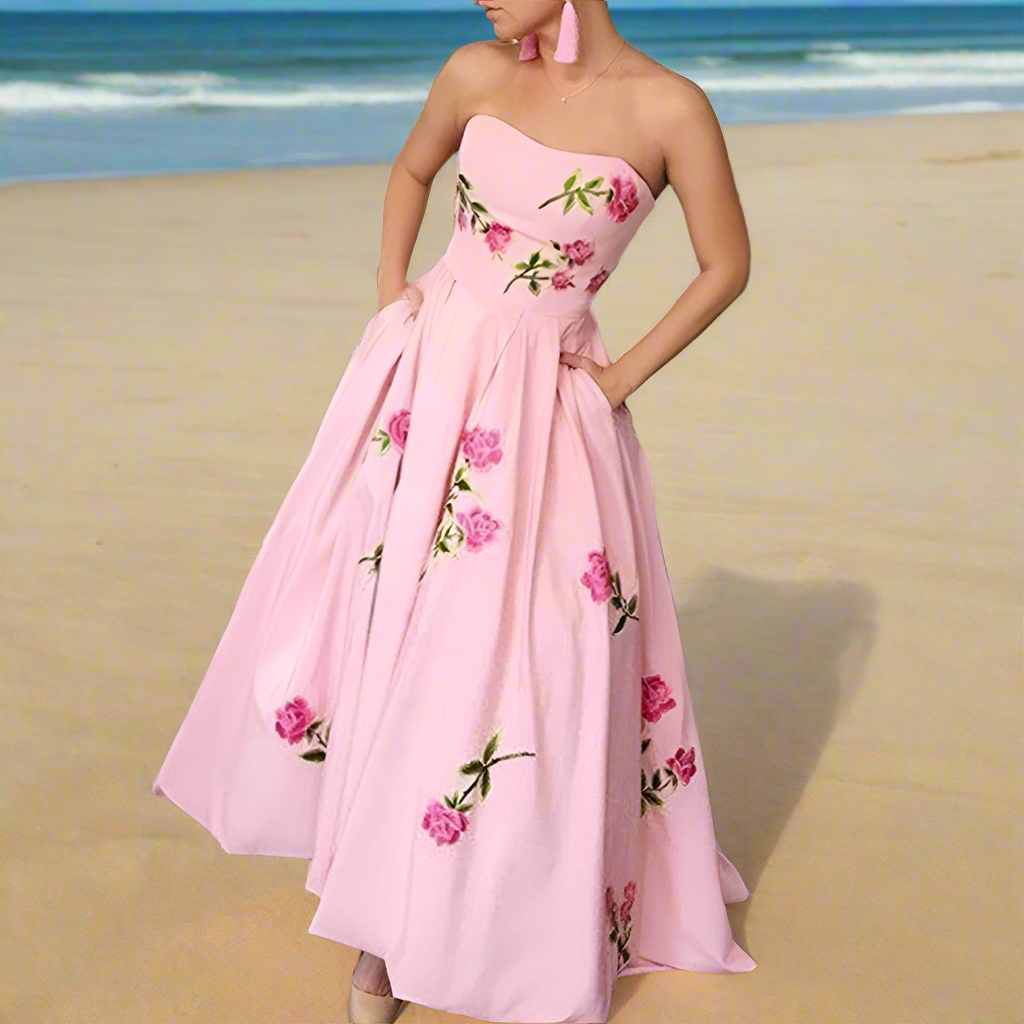 Strapless Long Party Dresses clio