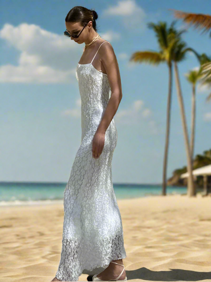 1 Lace White beach bar dress