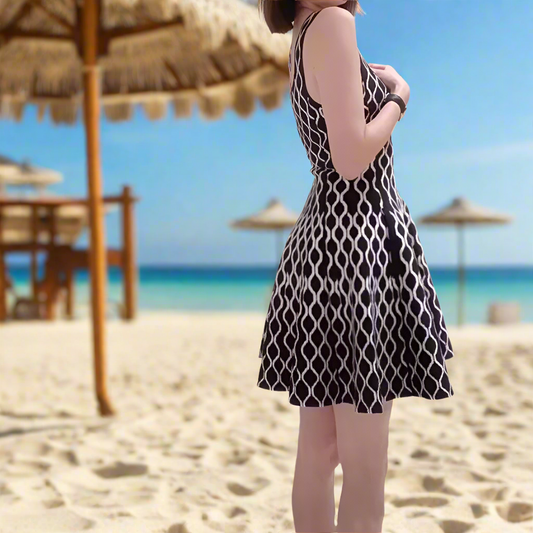 Maje Sandro A-line Geometric Jacquard Mini