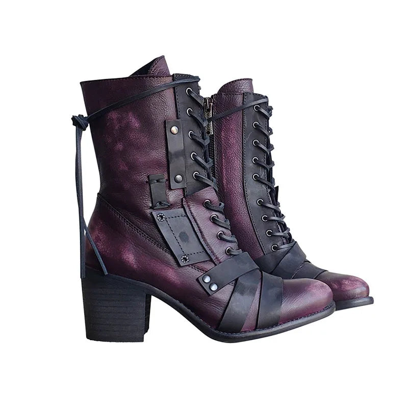 New Women German Outdoor Lace-up Ankle Boots