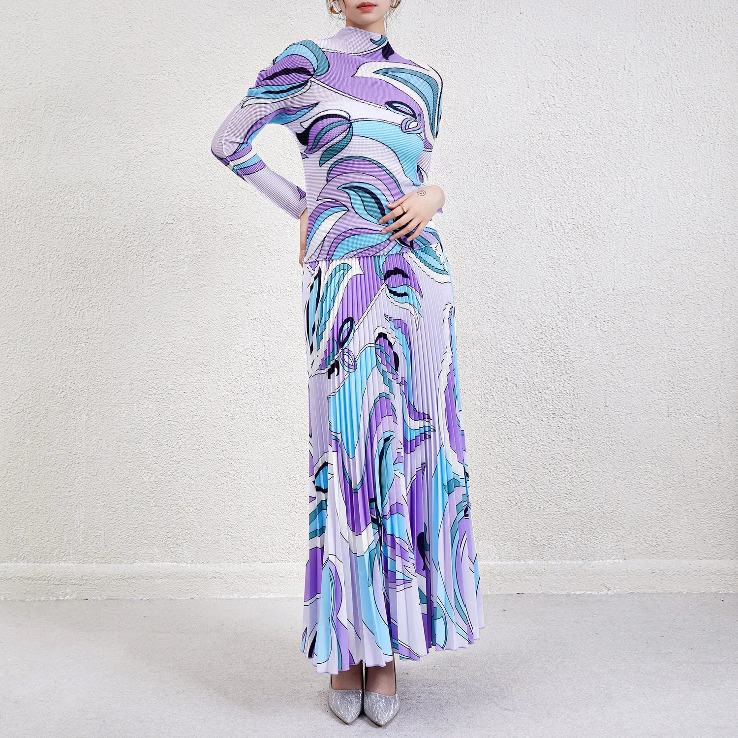 Pleated Purple Pucci Set