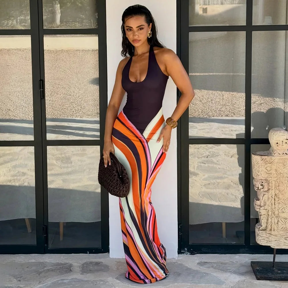 Sexy Halter Neck Backless party