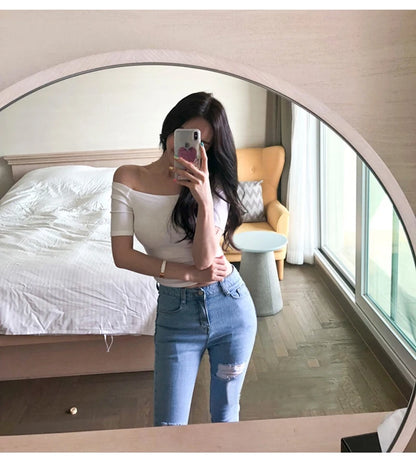 T-Shirt offshoulder Casual