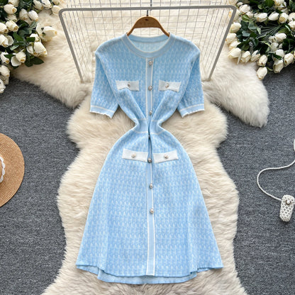 Summer Roman Tunic Slim Knit Midi