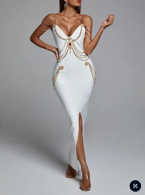 dior gold chain dress Iconic Dior By Galliano Gold Chain and ID Logo Necklace Leopard Dress Runway 2000 at 1stDibs