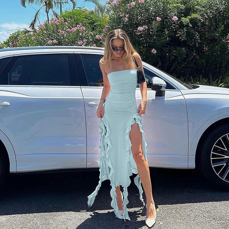 Slit Midi Dress
