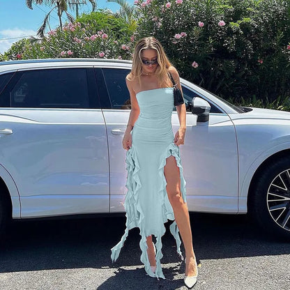 Slit Midi Dress