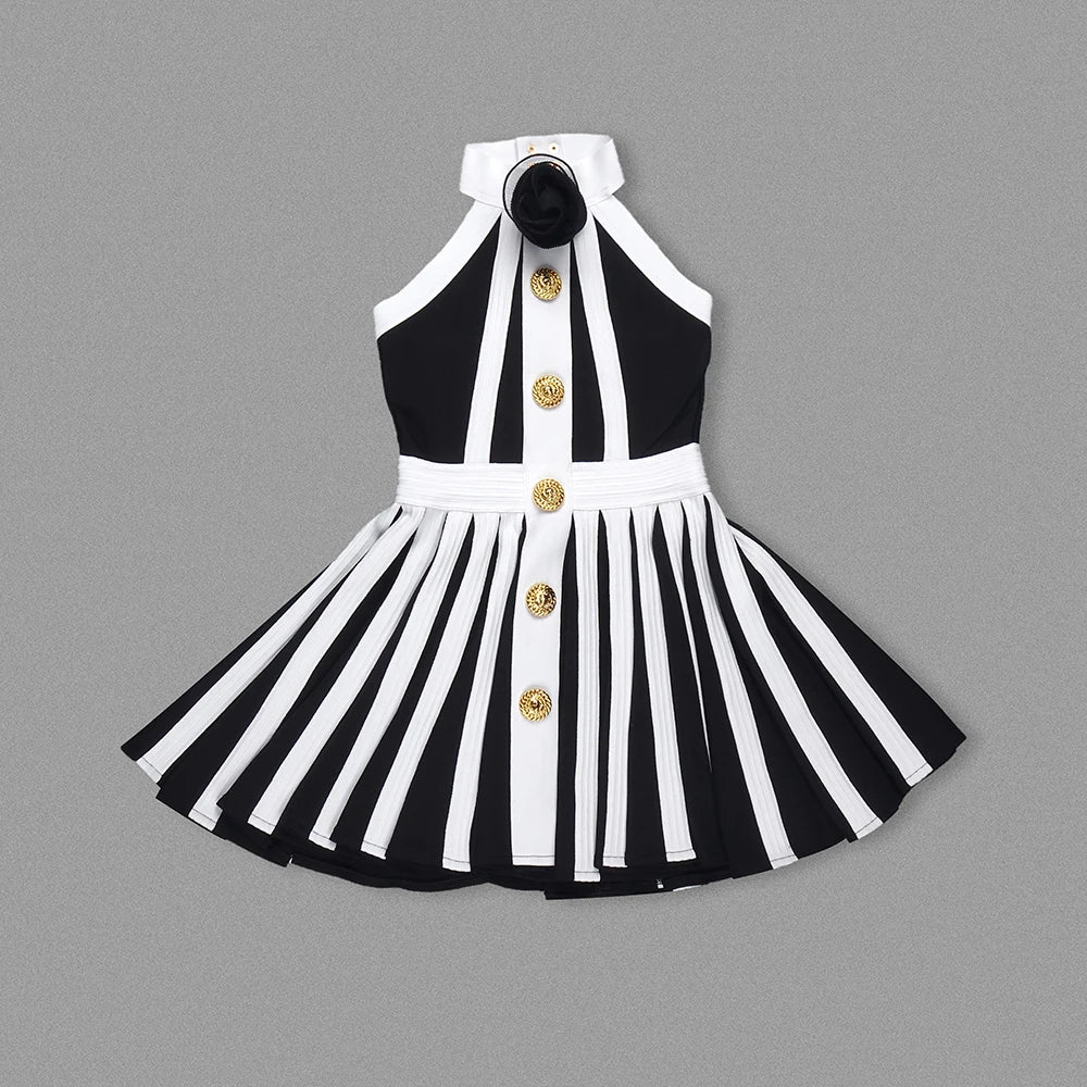 Balmain Black an White Halter - Shellss