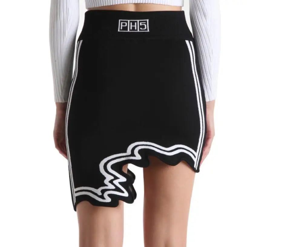 ph5 Wavy vibes skirt Asymmetrical posh - Shellss