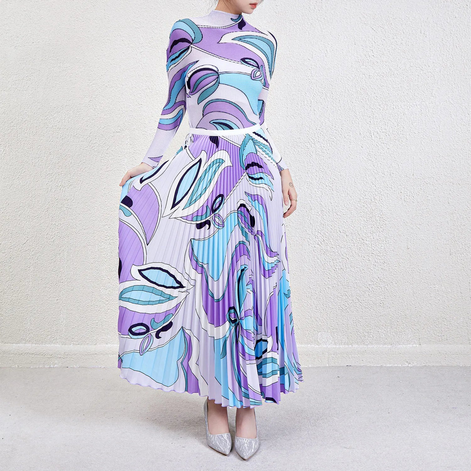 Pleated Purple Pucci Set