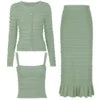 2026 New Hot Drilling High Quality Spring and Autumn Knitted Top Cardigan Jacket Sling Vest Overskirt Three-Piece Set