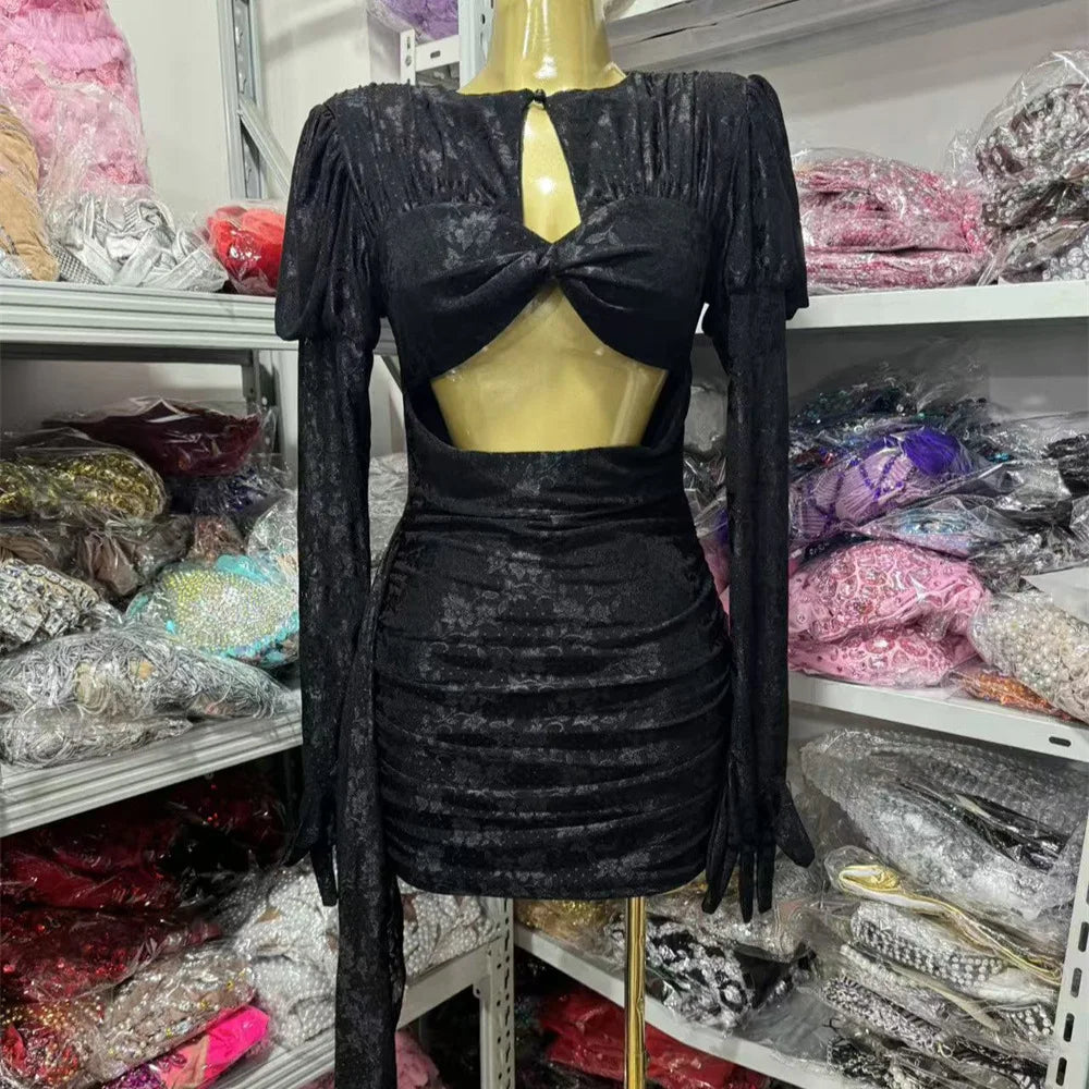 Lace Cutout Bodycon Mini Dress