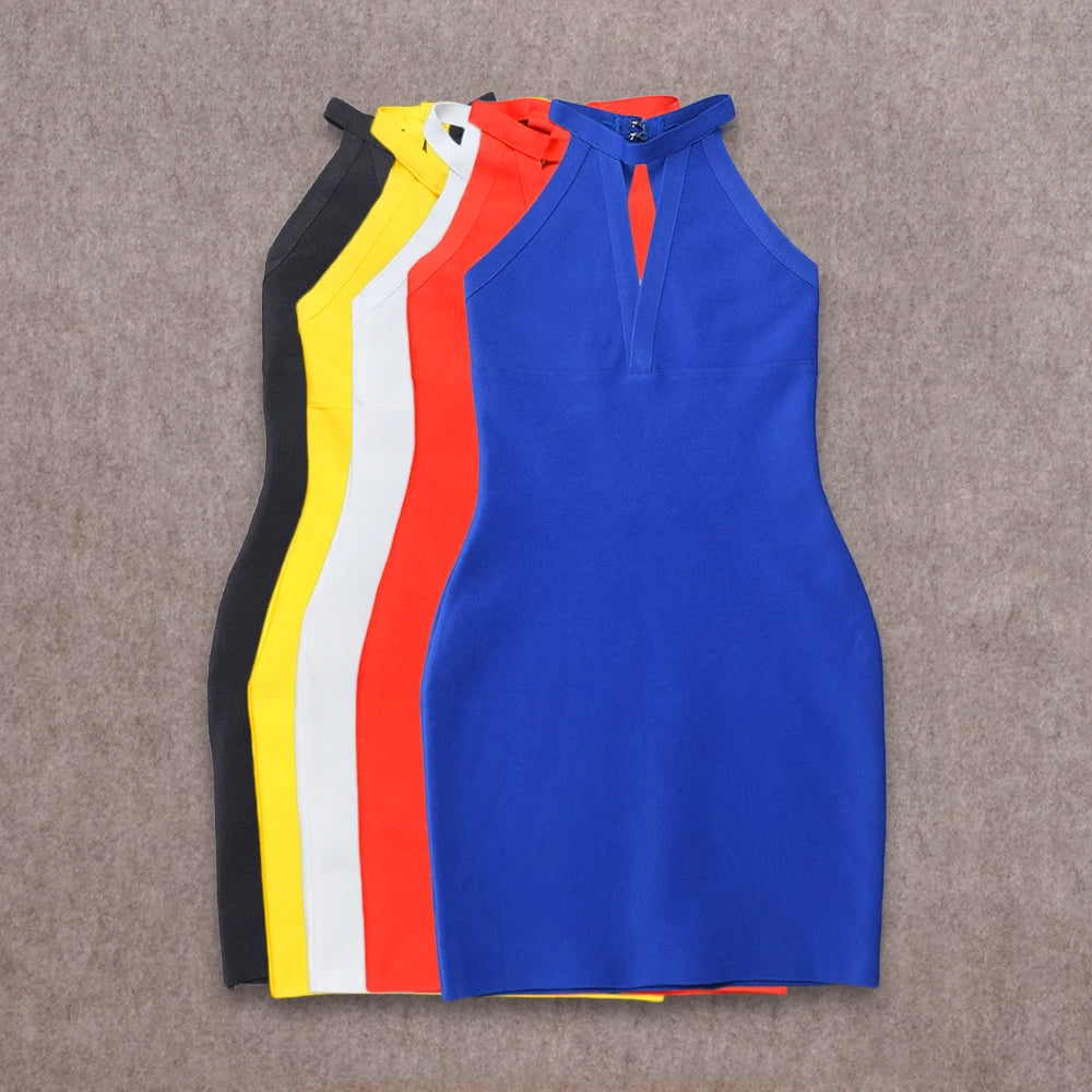Halter Keyhole Bandage Dress