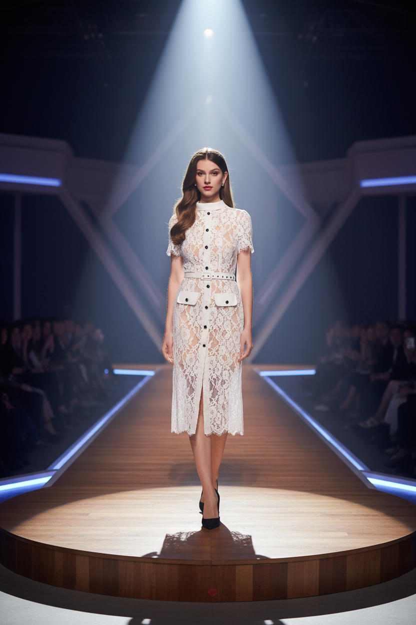 Selfportrait lace white ivory dress - Shellss