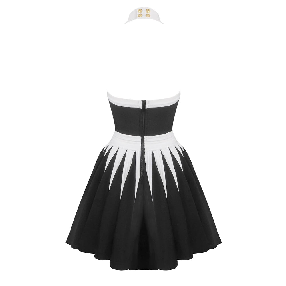 Balmain Black an White Halter - Shellss