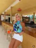Women's Casual Short New Style Halter Neck Backless Tie-Up Tank Top