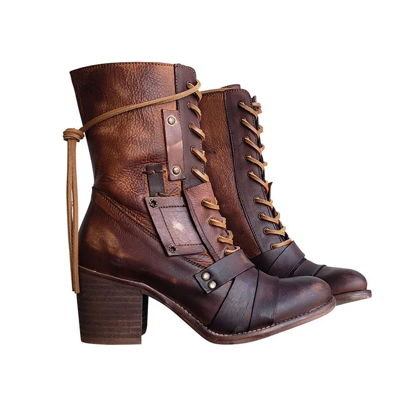 New Women German Outdoor Lace-up Ankle Boots