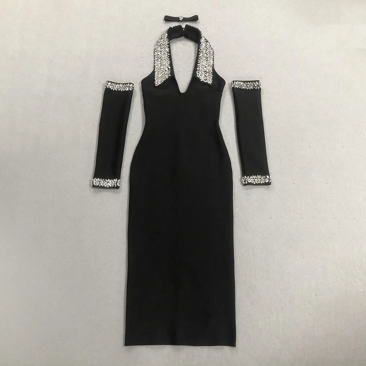 Luxury party Black Halter