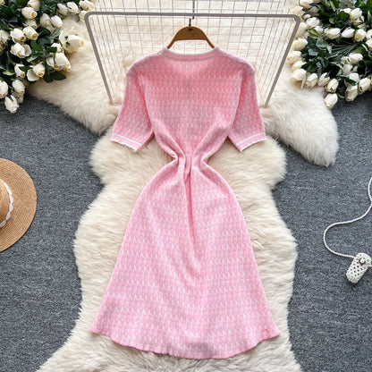 Summer Roman Tunic Slim Knit Midi