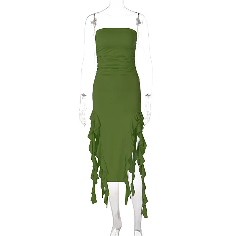 Slit Midi Dress