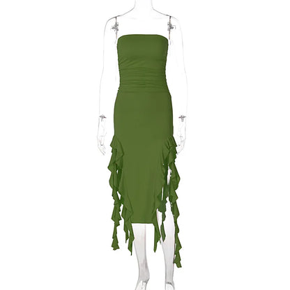 Slit Midi Dress