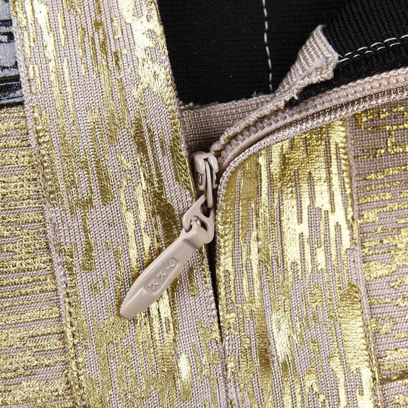 Silver bandage mini dress