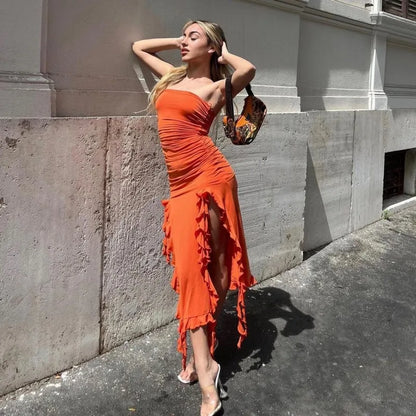 Slit Midi Dress