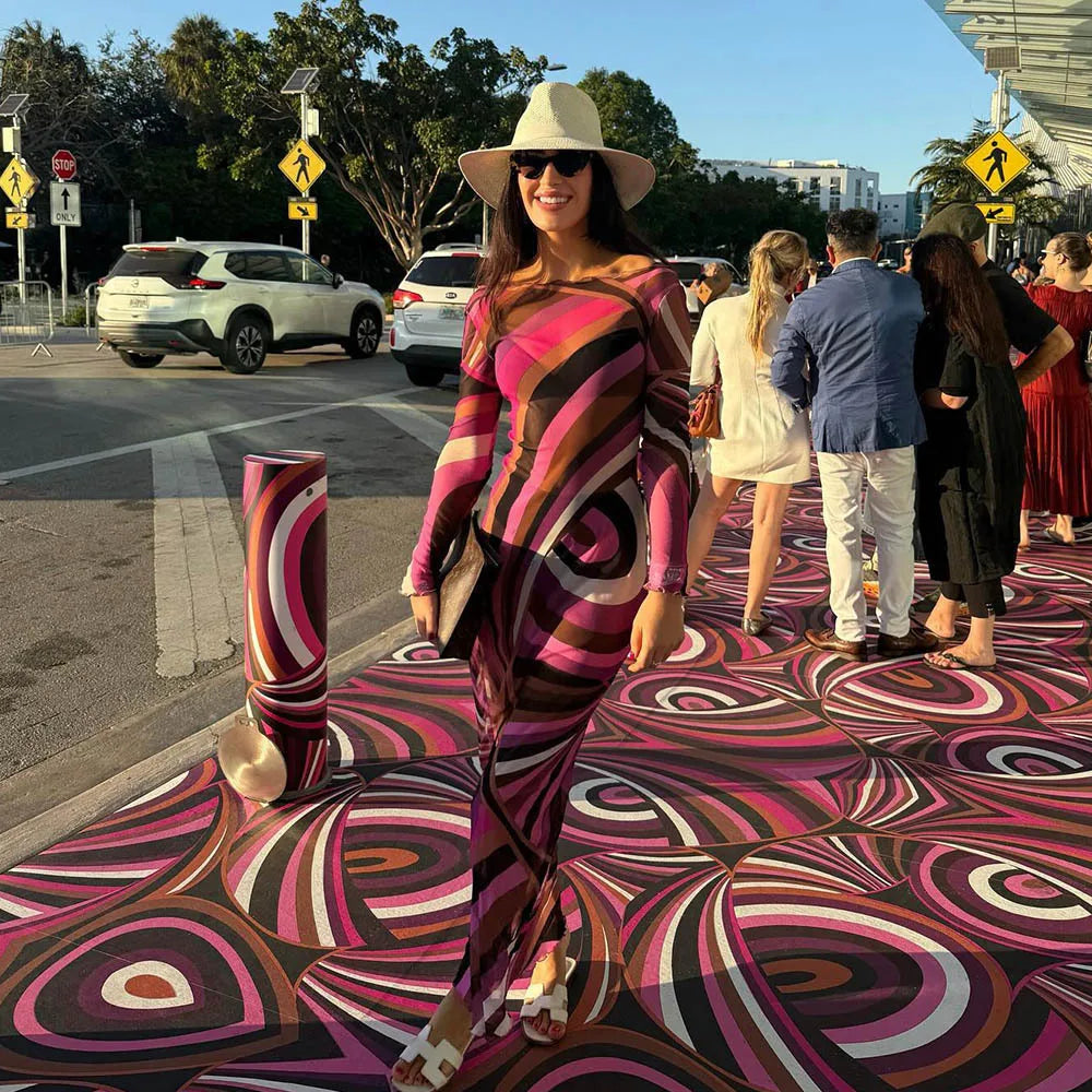 Beach-Ready Color-Block Maxi