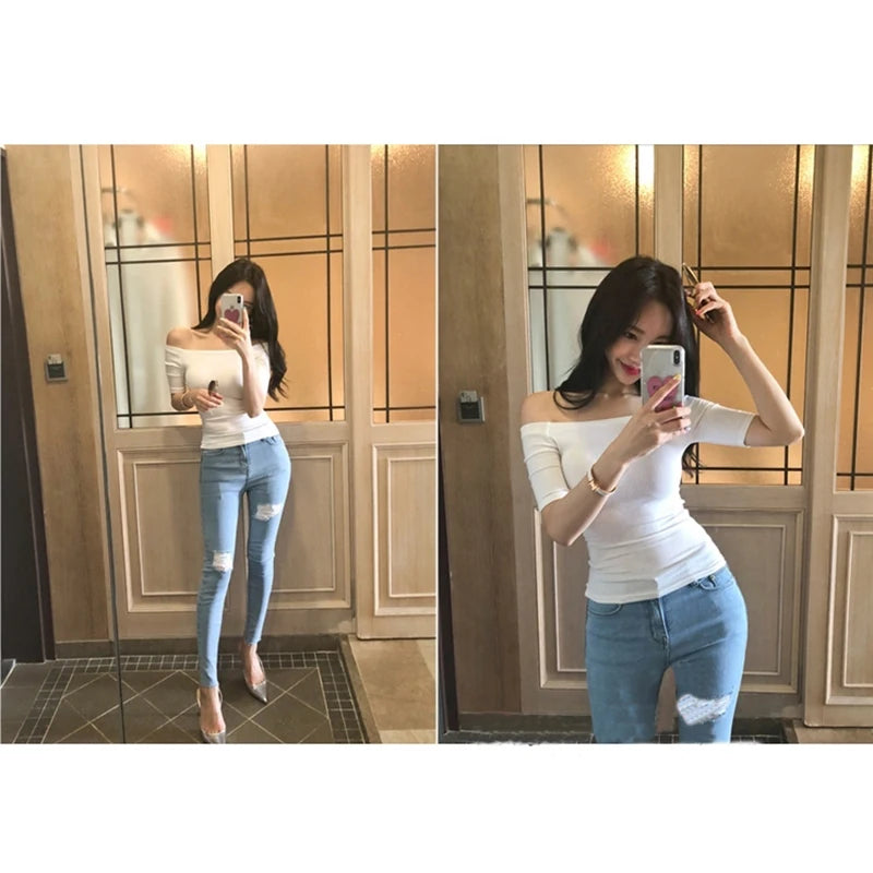 T-Shirt offshoulder Casual