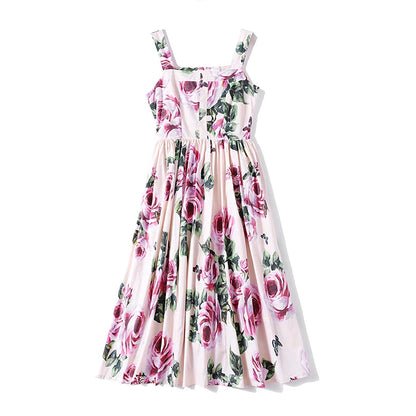 Pink Floral Midi