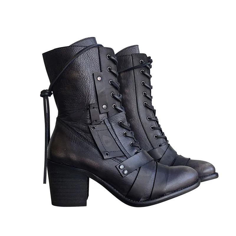 New Women German Outdoor Lace-up Ankle Boots