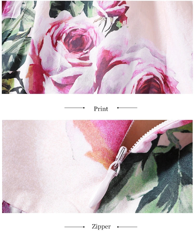 Pink Floral Midi