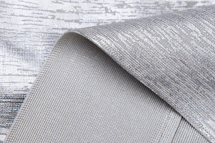 Silver bandage mini dress