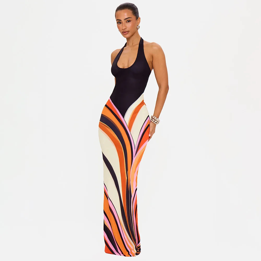 Sexy Halter Neck Backless party