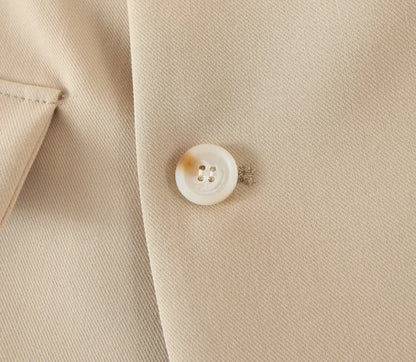 2 pieces 1 set Women One Button Short Blazer Cropped