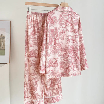 2025 Dior Print Silk Lounge set