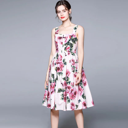 Pink Floral Midi