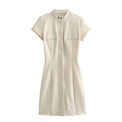 Boss Lady Pocket Hollow Mini Dress