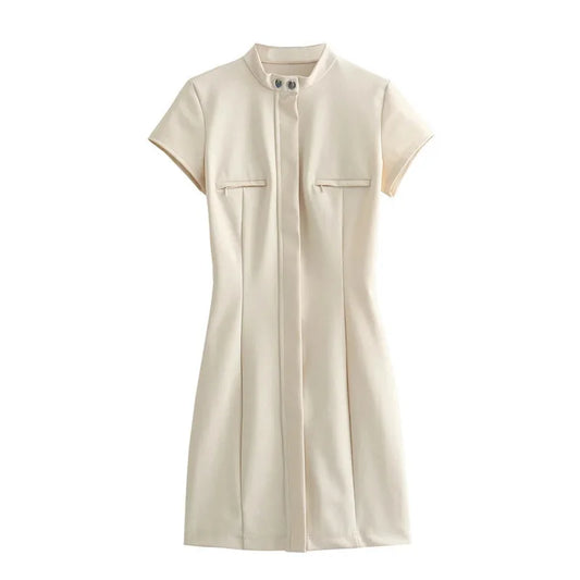 Boss Lady Pocket Hollow Mini Dress