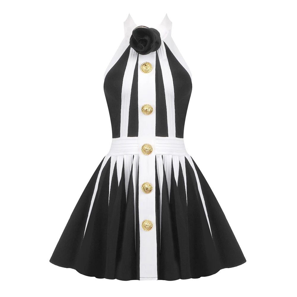 Balmain Black an White Halter - Shellss