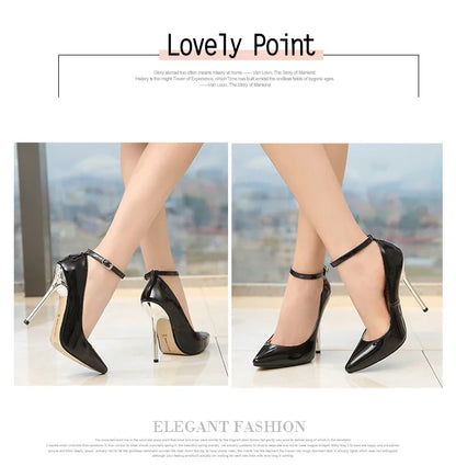 High Heels Shoes Ankle Strap Pumps