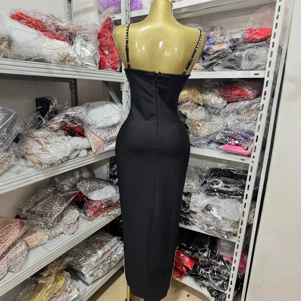 Party Club Dress with rhinestone bow