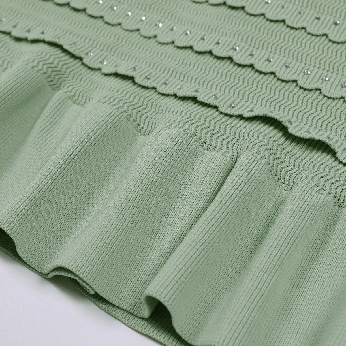 2026 New Hot Drilling High Quality Spring and Autumn Knitted Top Cardigan Jacket Sling Vest Overskirt Three-Piece Set