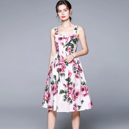 Pink Floral Midi