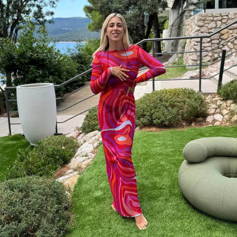 Beach-Ready Color-Block Maxi