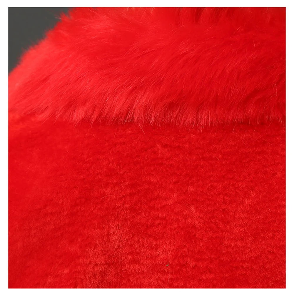 Warm Faux Fur Long Sleeve Crop