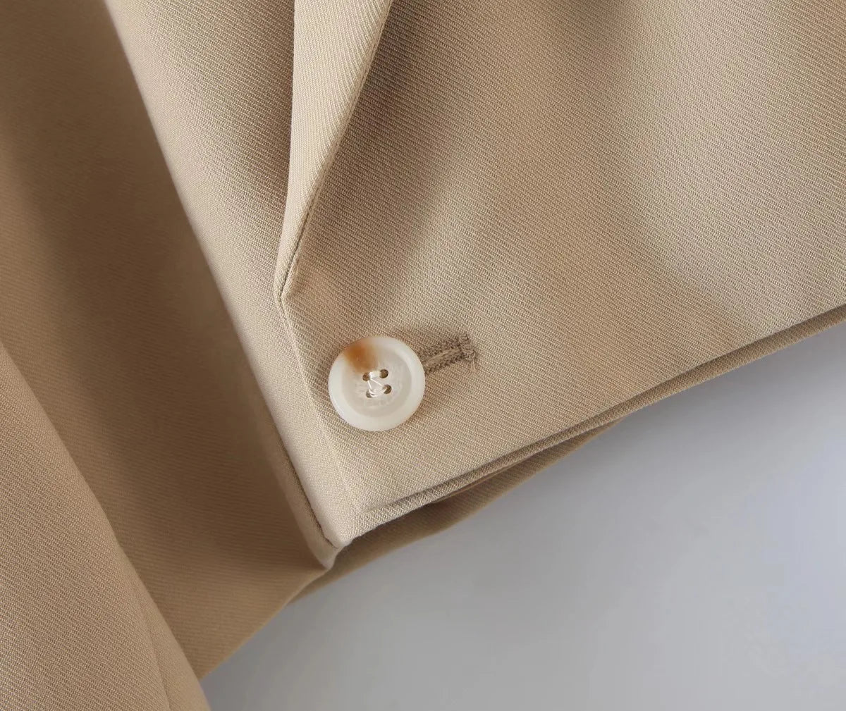 2 pieces 1 set Women One Button Short Blazer Cropped